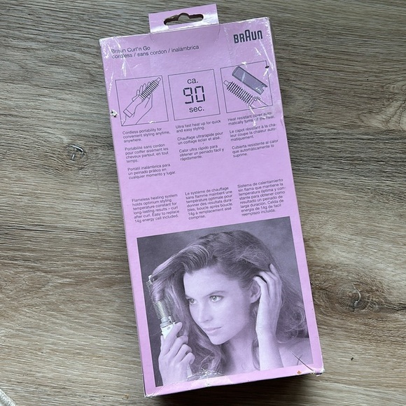 Braun Curl’n Go 3/4” Cordless Curling Iron & Brush w/Energy Cell NIP Vintage - Picture 2 of 12
